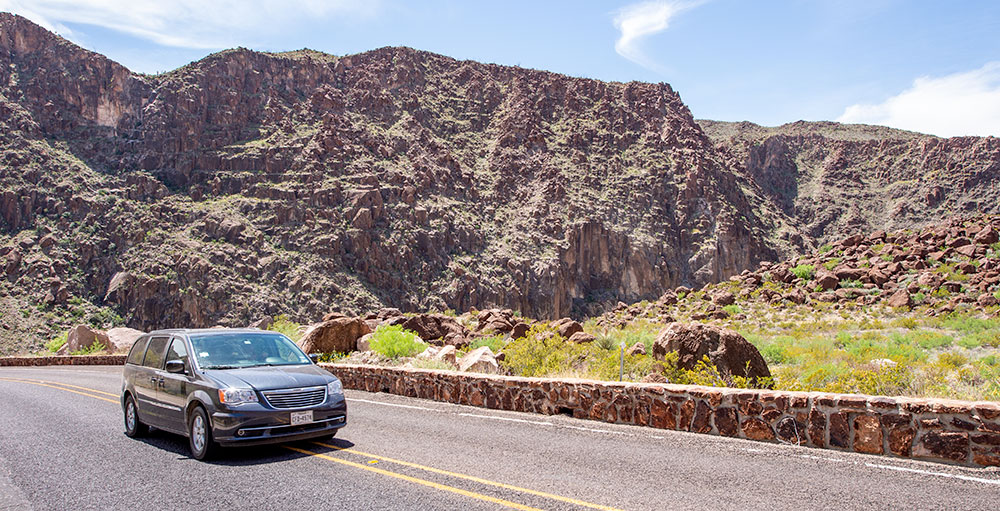 Car climbing the Big Hill.