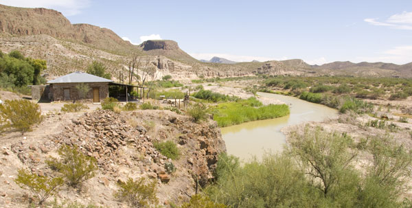 The Rock House and the Rio Grande.