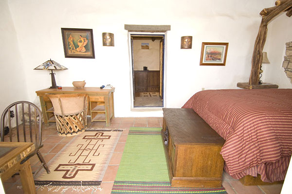 Bedroom and desk.