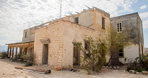 The exterior of the Perry Mansion.