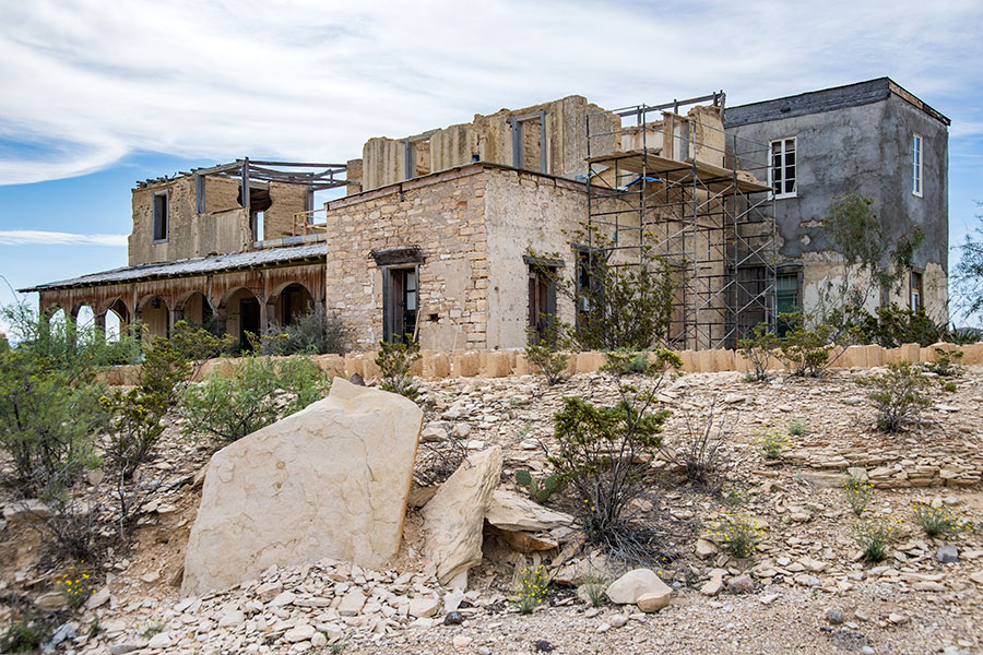 The Mansion during restoration.