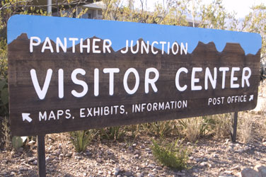 Sign for Panther Junction.